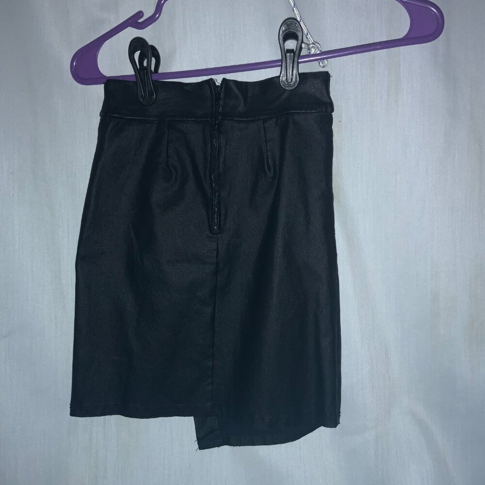 Windsor Black Pleather Mini Skirt Women's Size XS